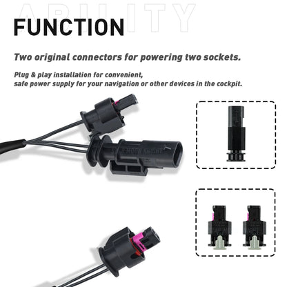 Quick Connect Wiring Harness for BMW Auxiliary Socket R1300GS R1250GS R1200GS LC