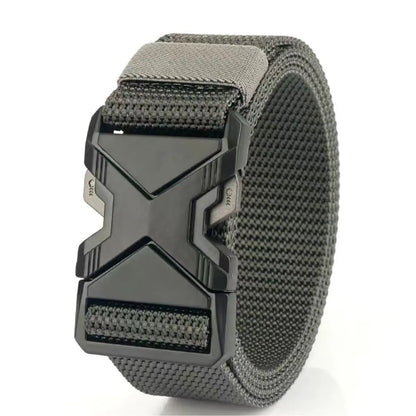 Men's Buckle Tactical Belt Red Ears Plastic Multifunctional Military Canvas