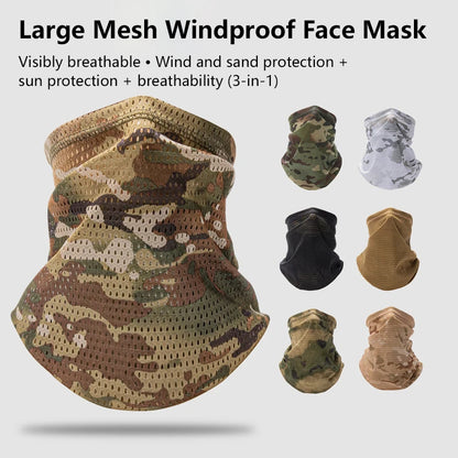 Neck Gaiter Mesh Face Bandana Breathable Scarf for Cycling Hiking Camping
