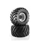 2PCS Truck Rubber Tire 1/8 RC Hex Wheels for Traxxas Maxx E-Revo