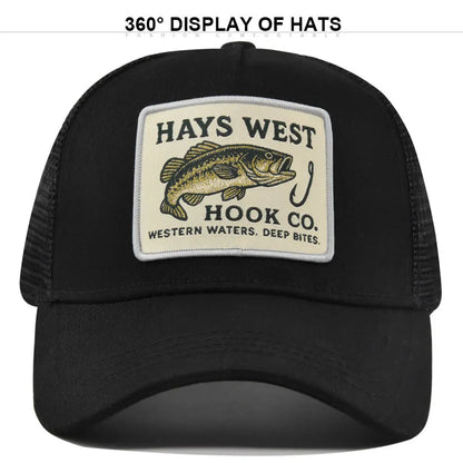 Mesh Fishing Cap Snapback Trucker Hat Breathable Unisex Outdoor