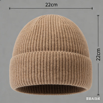Winter Wool Knitted Beanie Hat Men Women Warm Cap Unisex Skull Cap