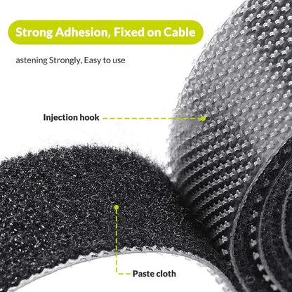 1/5M Cable Organizer Wire Management Winder Tape Cord Ties For iPhone Samsung