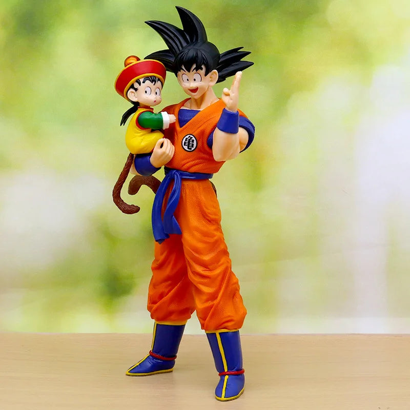 Anime Dragon Ball Son Goku with Gohan Figure Son Goku Figurine 30cm Pvc Action Figures Collection Model Toys for Children Gifts-EXPROTAS