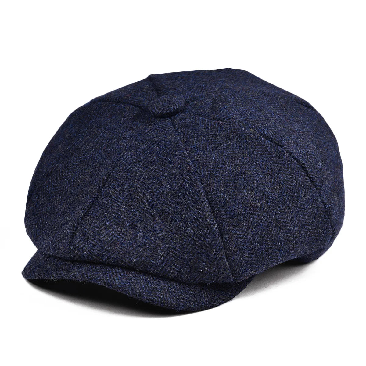 Baker Boy Cap Wool Blend Herringbone Newsboy Hat for Men Women