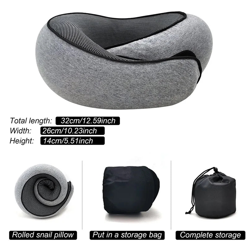 Memory Foam U-Shape Travel Neck Pillow Soft Portable Adjustable Support