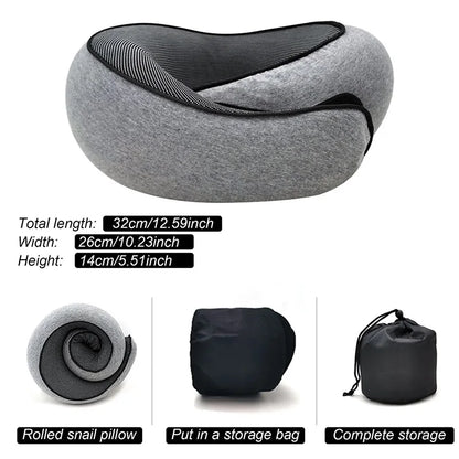 Memory Foam U-Shape Travel Neck Pillow Soft Portable Adjustable Support