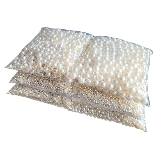 1000Pcs Imitation Pearl Beads 3-20mm Round Spacer for Bracelet Making DIY