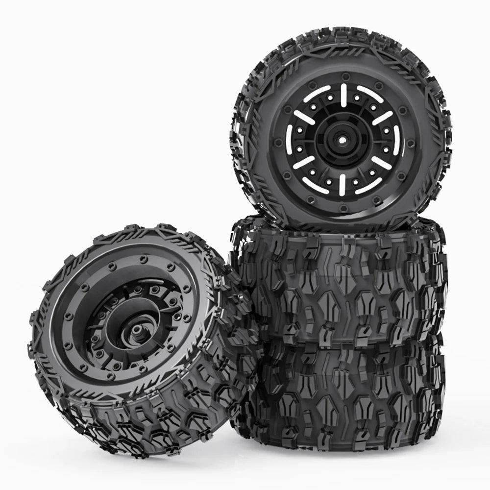 ZD Racing 4pcs 1/16 RC Monster Truck Tires 84mm Rubber 12mm Hex for SCY 16101/16102 PRO