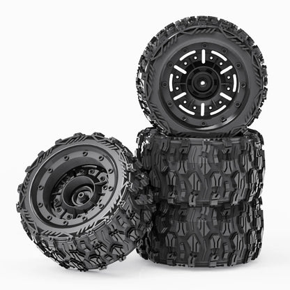 ZD Racing 4pcs 1/16 RC Monster Truck Tires 84mm Rubber 12mm Hex for SCY 16101/16102 PRO