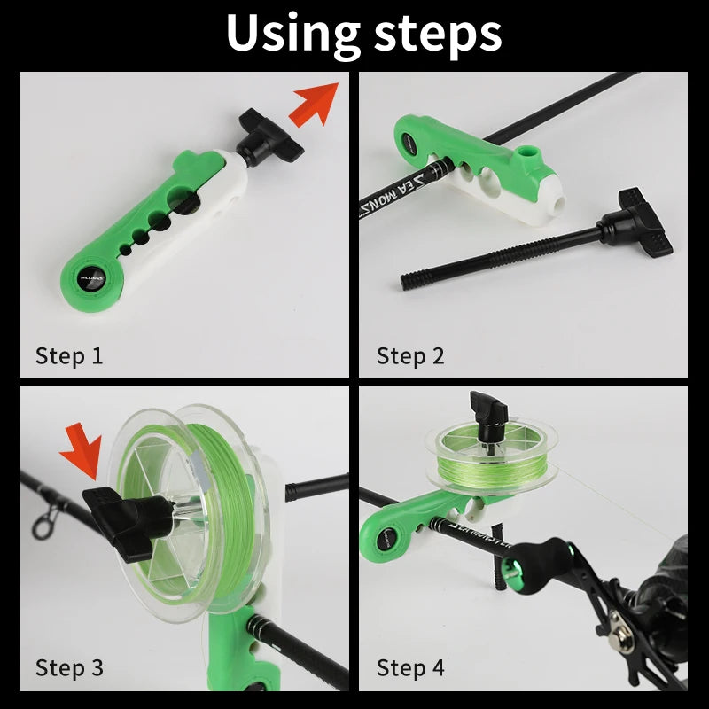 Fishing Line Winder Billings Adjustable Spooler Tool Spinning Baitcasting Reels