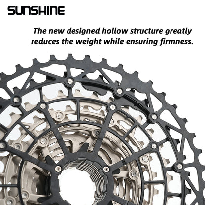 SUNSHINE Ultralight Carbon Steel Bicycle Cassette 9/10/11/12/13 Speed HG Sprocket MTB