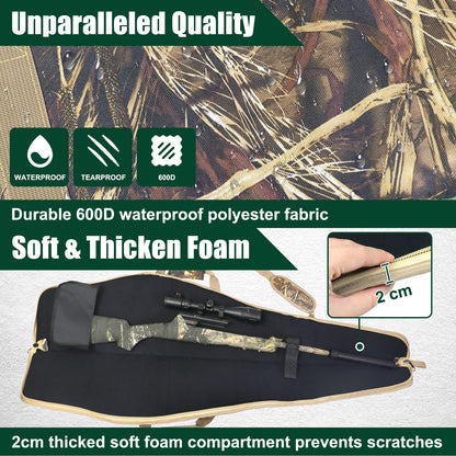 EXPROTAS Gun Case Soft Padded Bag for Scoped Rifle Hunting Carry