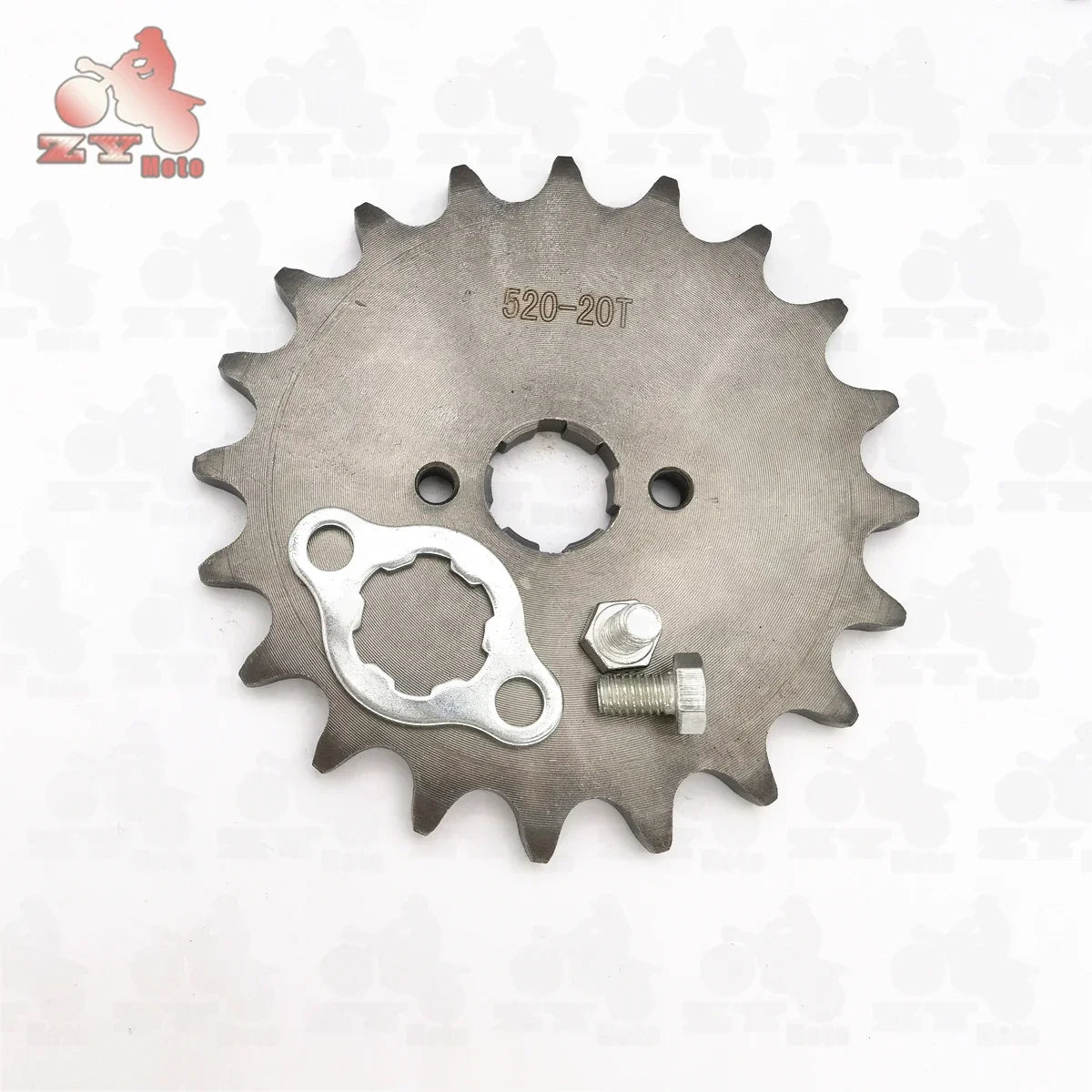 520 Front Engine Sprocket 10T 15T-20T 20mm ID for Honda Lifan Zongshen Pit Bike