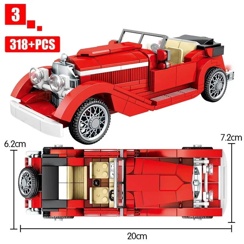 Car Series Building Blocks Model Sets Sports Racing Speed Champion DIY Educational Bricks Toys Boys Kids Adult Christmas Gifts-EXPROTAS