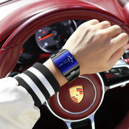 Stainless Steel Poedagar Men's Quartz Watch Waterproof Luminous 39mm