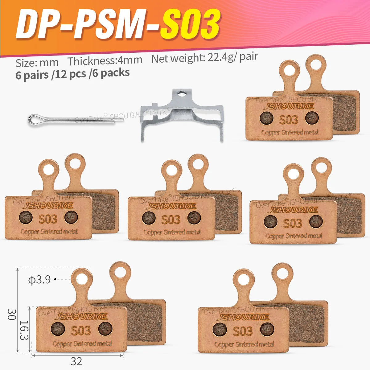 Shimano XT XTR SLX Deore Sintered Metal Brake Pads for BR-M8000 M9000 M7000