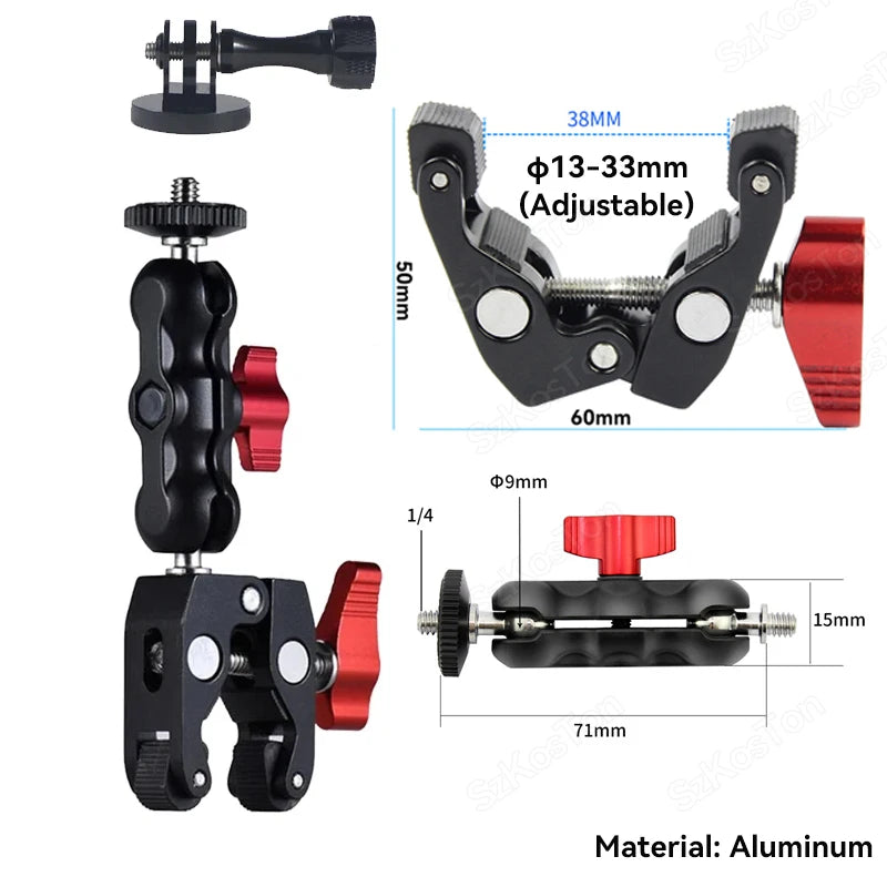 Bike Handlebar Mount Selfie Stick for GoPro Insta360 DJI Accessories
