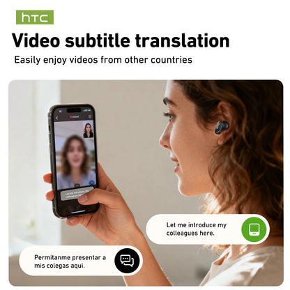 HTC NE79 Wireless Bluetooth Earbuds TWS 6.0 AI Translation 135 Languages Black