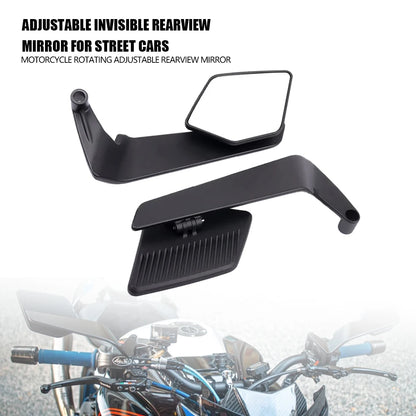 Adjustable Motorcycle Wind Wing Side Mirror Deflectors Rearview Mirror Mount