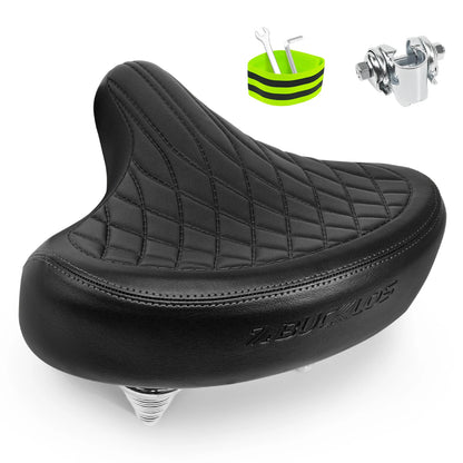 BUCKLOS Oversized Bike Saddle Ergonomic Wide Soft Shock-Absorbing Comfort Seat