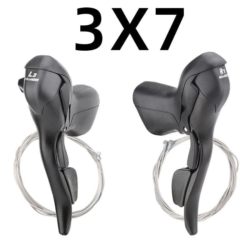 MicroNEW Road Bike Shifter 3x7 3x8 3x9 3x10 Speed Brake Levers Bicycle 2x7 2x8 2x9 2x10 Speed Front Derailleur For Shimano-EXPROTAS