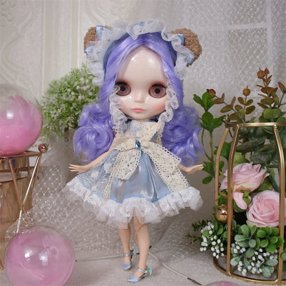 ICY DBS Blythe Doll White Skin Joint Body Long Colourful Hair Glossy Face