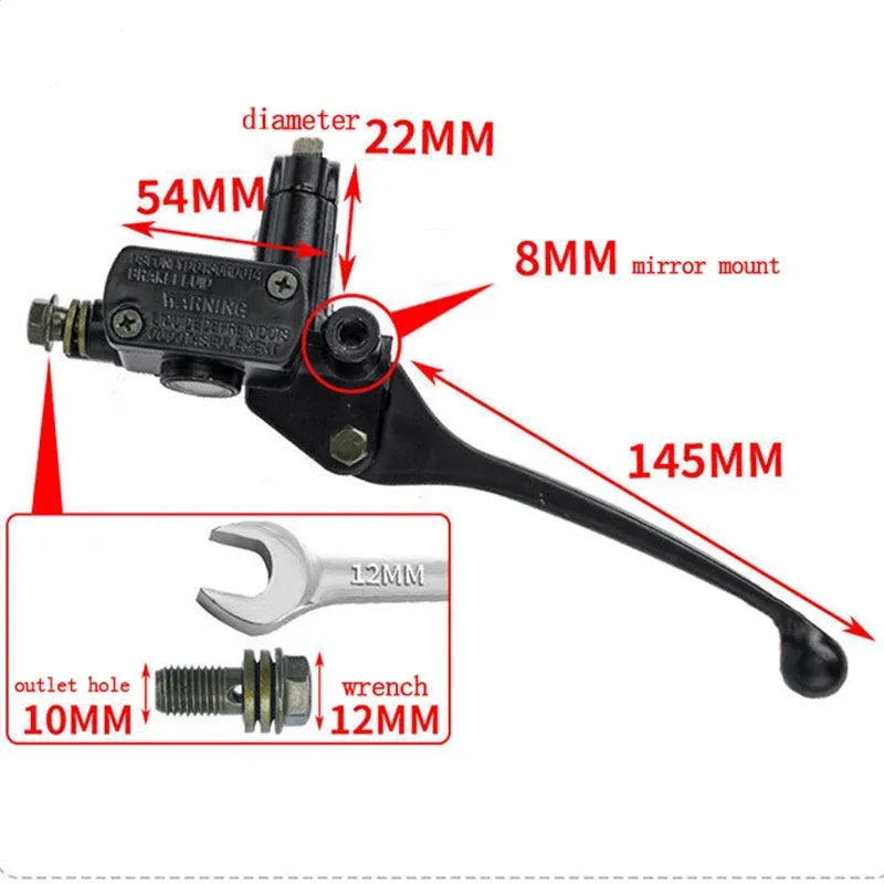 Motorcycle Hydraulic Brake And Clutch Lever Pump Front Master Cylinder For Dirt Pit Bike ATV Quad Moped Go Kart Parts-EXPROTAS