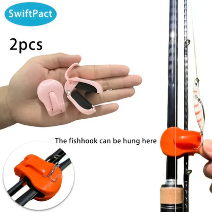 2pcs Fishing Rod Clip Quick-Attach Holder Anti-Slip Tackle Organizer