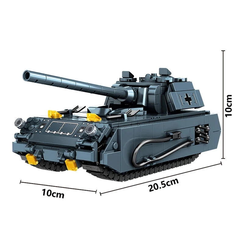 WW2 German 222 Armoured Vehicle Building Blocks Tank Brick Toy Set