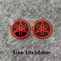 3D Yamaha Logo Decal Sticker Gold White Blue Red Tank Helmet Emblem