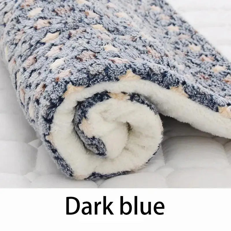 Warm Pet Blanket Pad Fleece Mat Soft Dog Cat Bed Cushion