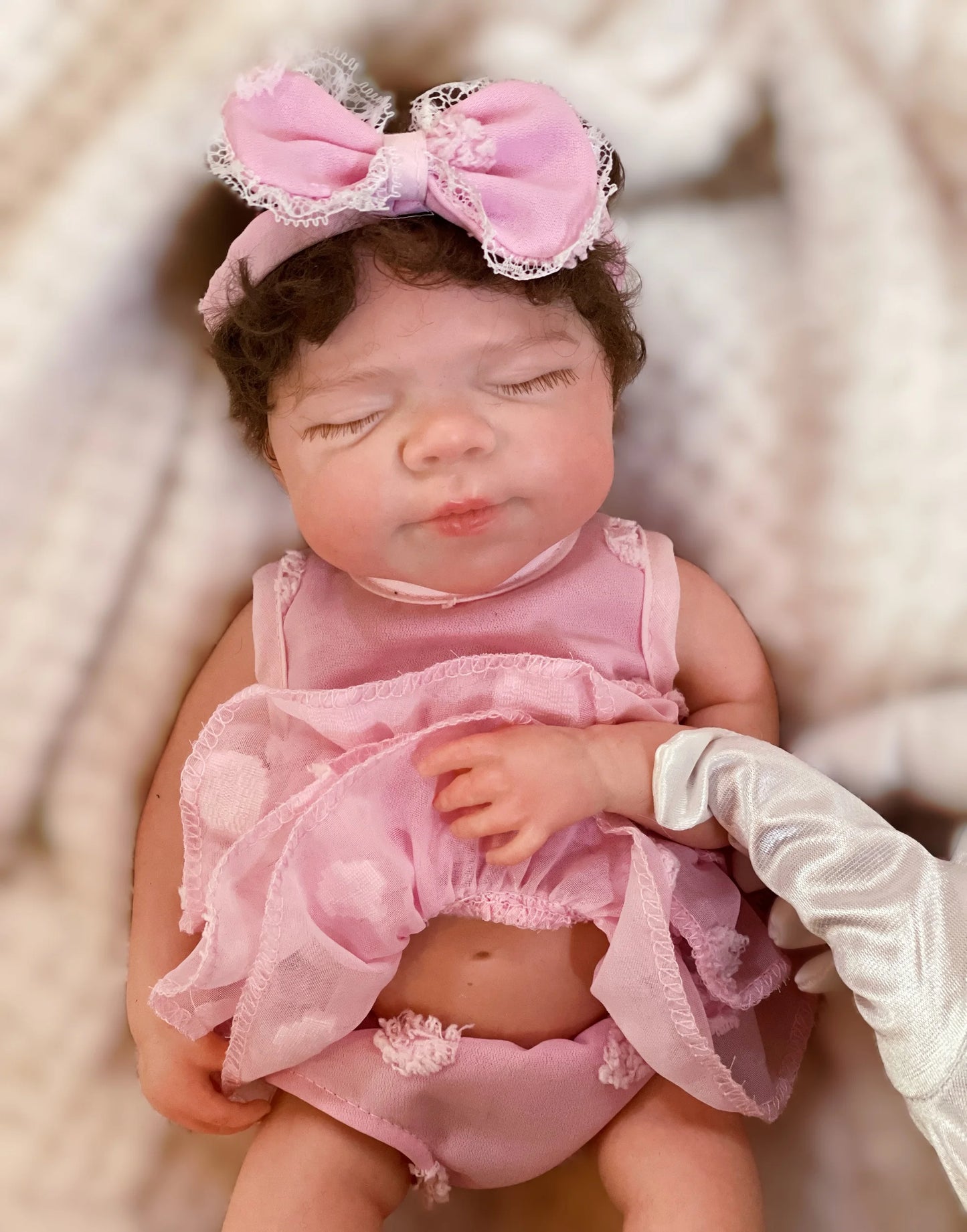 13" Open Mouth Pascale Reborn Doll, Full Body Soft Silicone, Painted Girl Bebe Toy