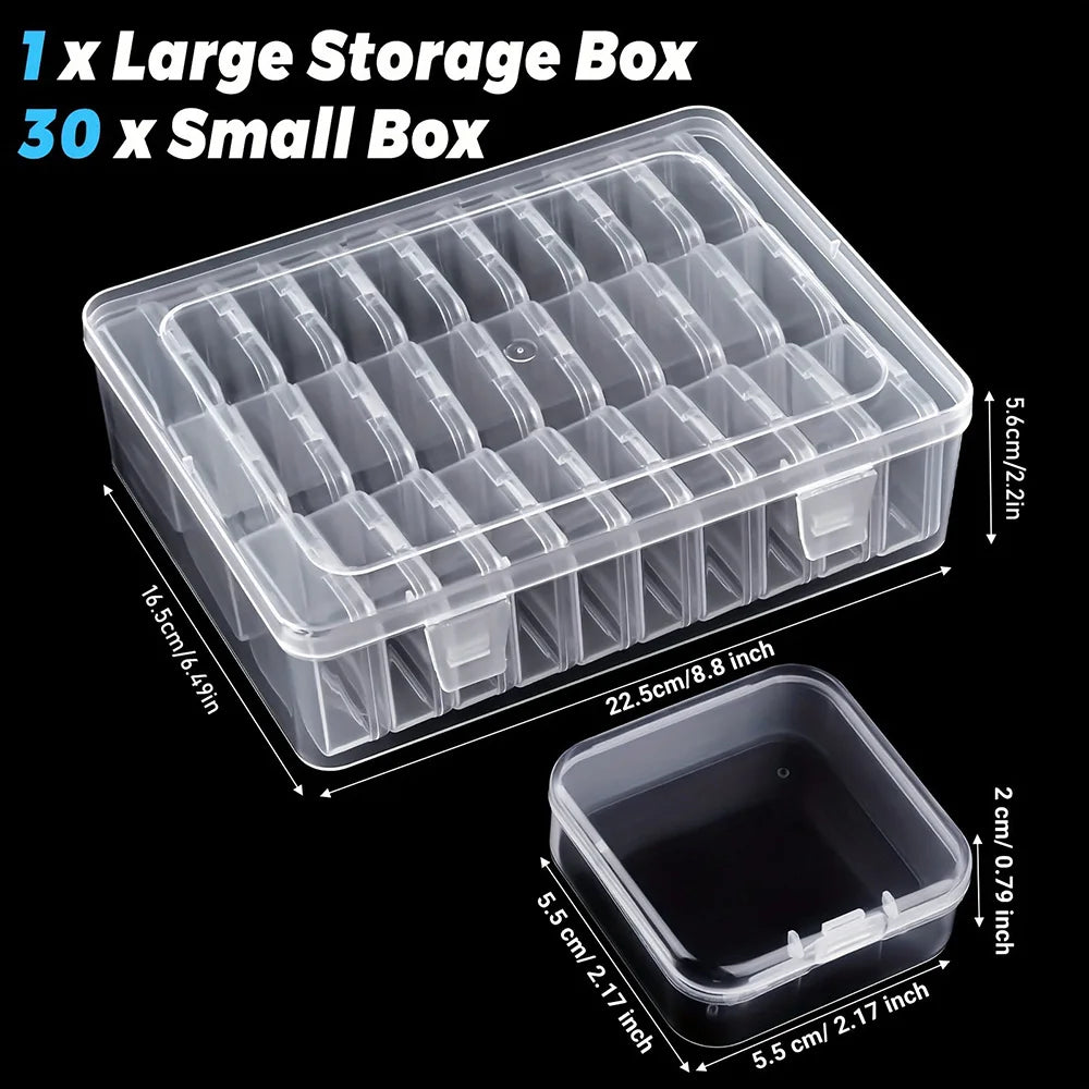Storage Box for DIY Diamond Painting Nail Art Rhinestone Organizer 10 Grids