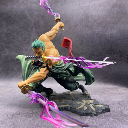 New One Piece 10cm Anime Figure  Roronoa Zoro Three-Blade  Sa-maximum  Manga Anime Statue Action Figure Collection Model Kid Toy-EXPROTAS