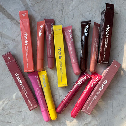Rhode Shimmer Lipstick Liner Waterproof Gloss Blush Makeup Lemontini