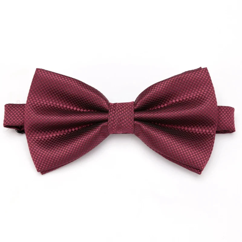 Bow Tie Solid Color Adjustable Wedding Party Ties for Men Women