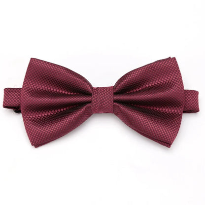 Bow Tie Solid Color Adjustable Wedding Party Ties for Men Women