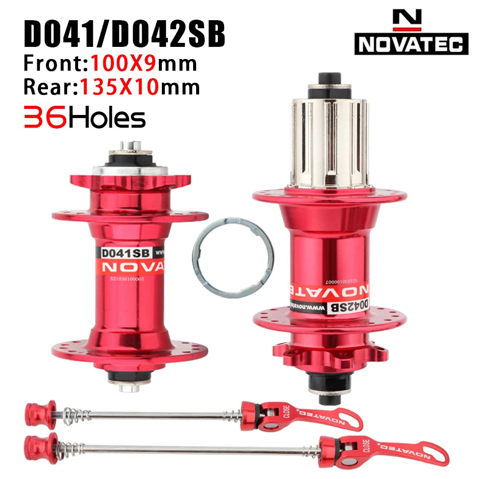 NOVATEC D041SB D042SB MTB Hub 28/32/36H 6-Bolt HG for 8-12 Speed
