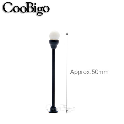 10Pcs Miniature Street Lamp Micro Light Model Landscape Decoration