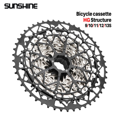 SUNSHINE Ultralight Carbon Steel Bicycle Cassette 9/10/11/12/13 Speed HG Sprocket MTB