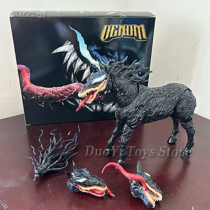 Venom The Last Dance: Venom Anime Action Figure Venom Horse Change Face Statue Model Toys Collectible Christmas Halloween Gifts-EXPROTAS