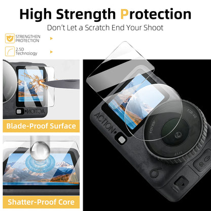 Tempered Glass Protector for DJI Osmo Action 6 5 Pro Screen Lens Accessories