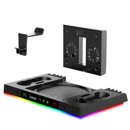 Cooling Fan Stand & Charging Station For Xbox Series X Controller RGB Light Dock