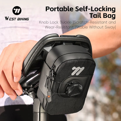EXPROTAS Bicycle Saddle Bag Waterproof Tail Pouch Bike Storage 0.2L