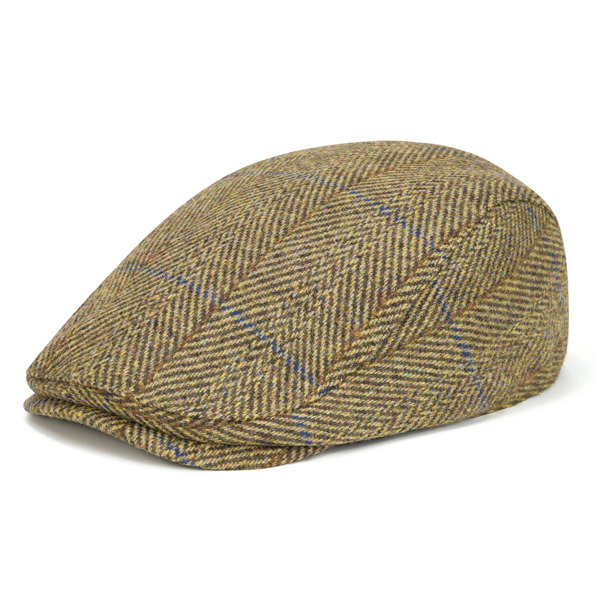 Men's Herringbone Newsboy Hat Wool Blend Flat Cap Gatsby Style
