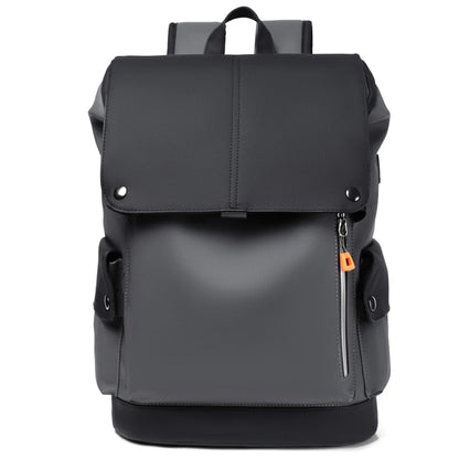 Waterproof PU Leather Laptop Backpack Business Large Capacity USB Charging - EXPROTAS