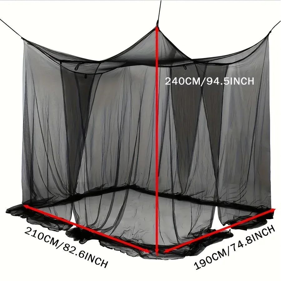 Large 4-Door Mosquito Net Breathable Polyester Mesh Outdoor Camping Insect Tent