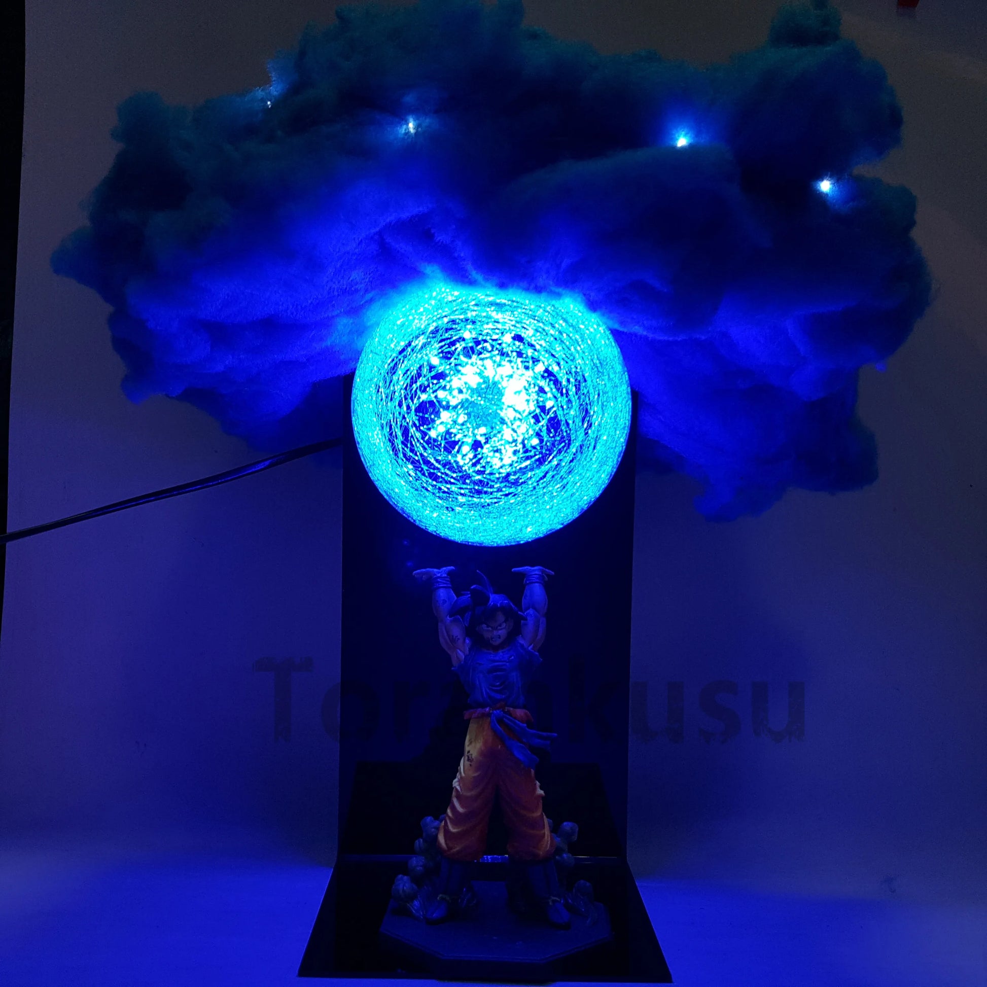 Anime Figures Manga Dragon Ball Z Son Goku Led Broly Super Saiyan DIY Set Toys Action Figure Vegeta Blue Cloud PVC Model Lampara-EXPROTAS