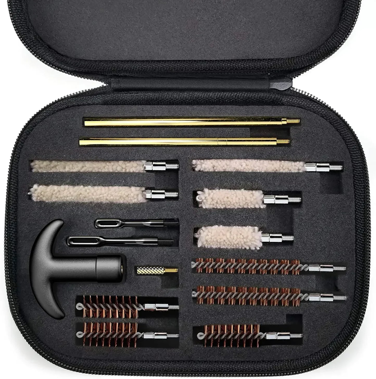 16Pcs Rod For .22/9mm/.40/357 Universal Brass Gun Cleaning Kit